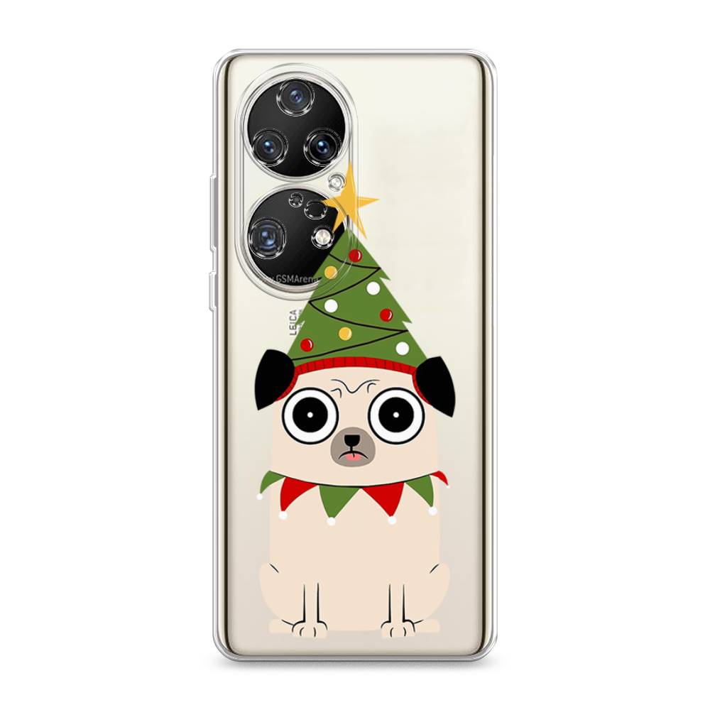 

Чехол для Huawei P50 Pro "Собачка с ёлочкой", Бежевый;красный;зеленый, 6105050-1