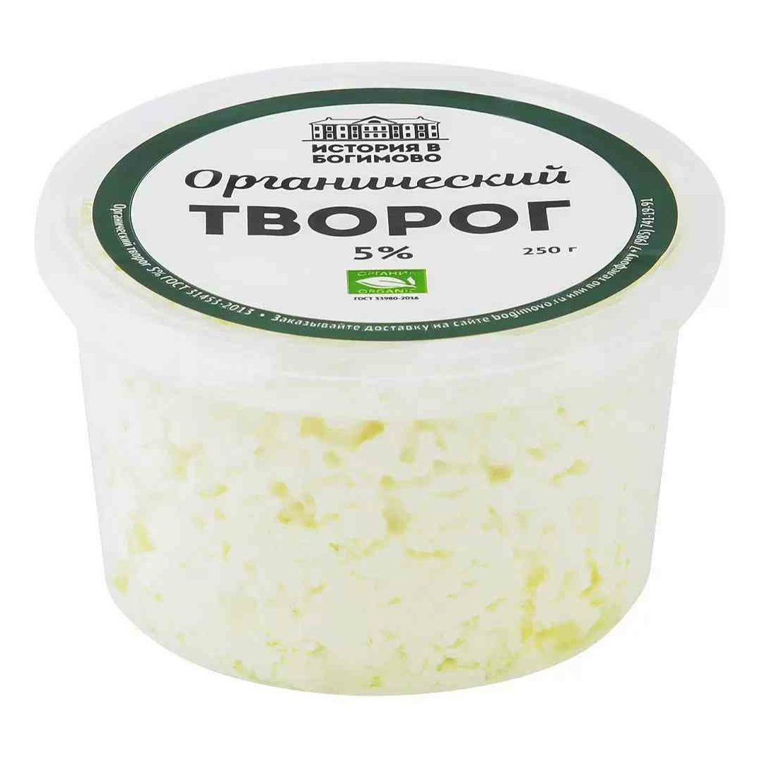 

Творог рассыпчатый История в Богимово органический 5% 250 г