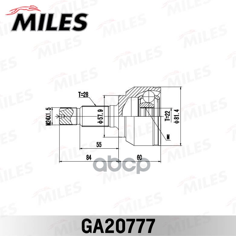 

Шрус Land Rover Freelander Ii 2006-2014 Нар.Зад. Miles арт. GA20777