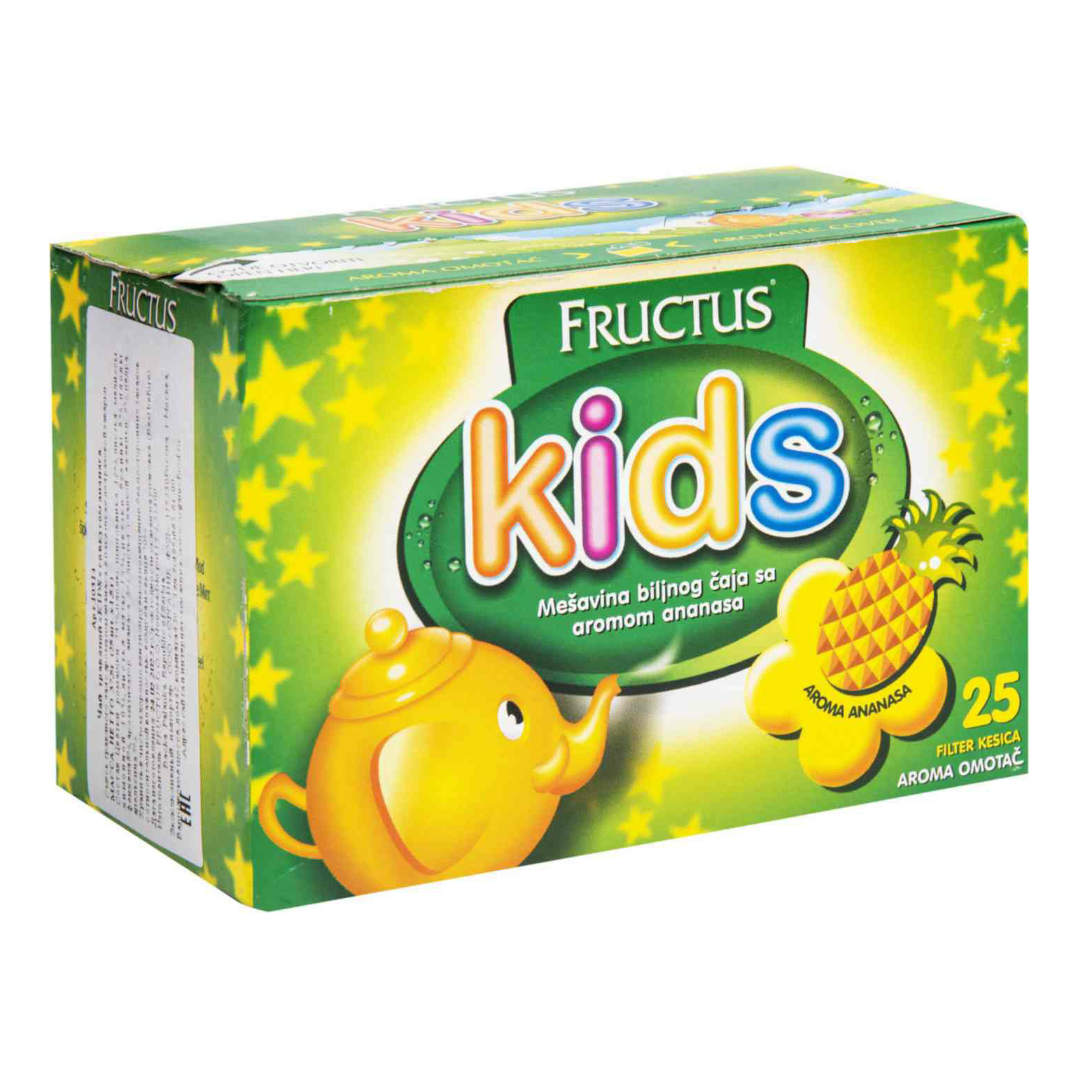 Чай травяной Fructus kids со вкусом ананаса в пакетиках 1,5 г х 25 шт