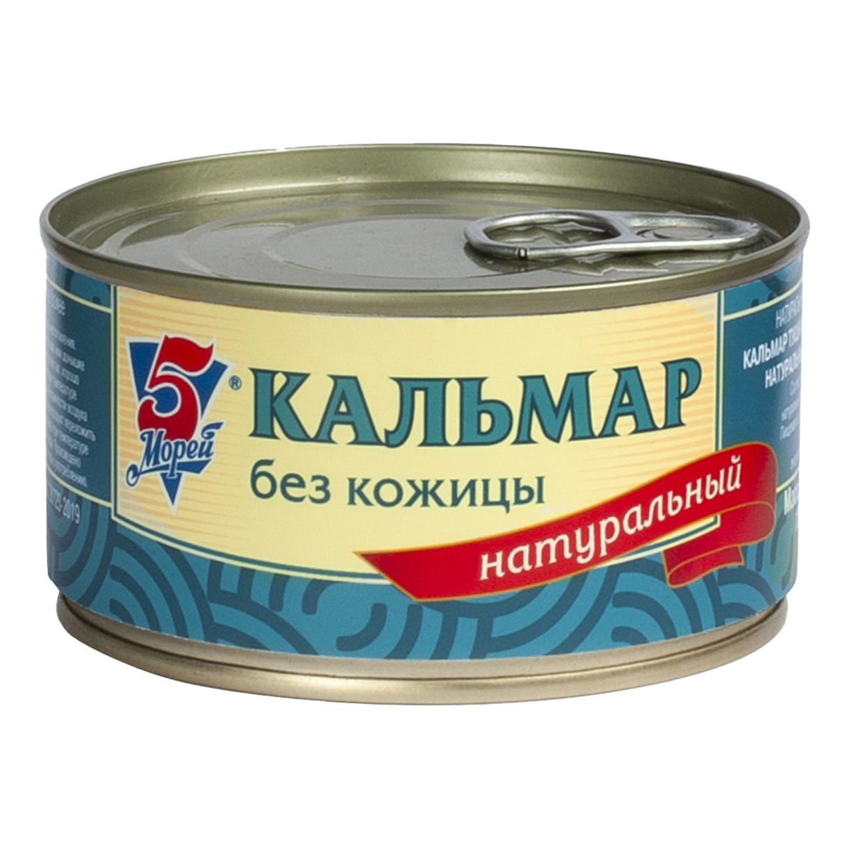 

Кальмар 5 Морей натуральный без кожицы 185 г, Кальмар 5 Морей натуральный