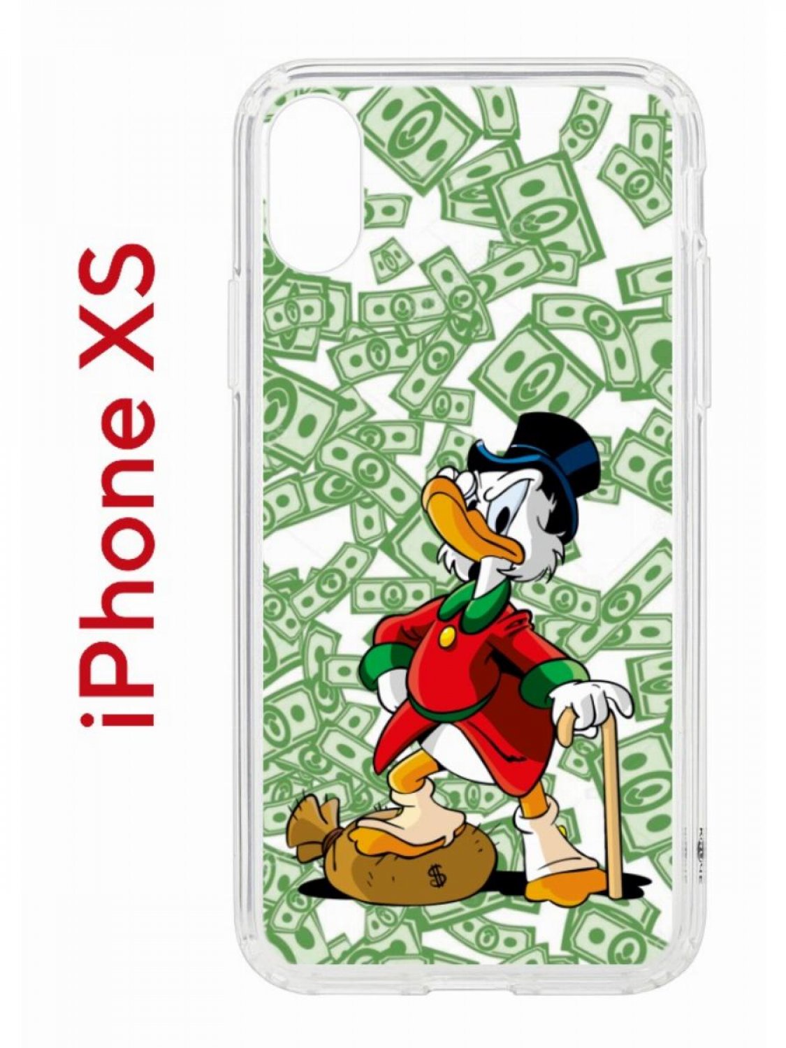 

Чехол на iPhone X, Xs с принтом Kruche Print MacMoney, бампер с защитой камеры, Прозрачный;зеленый;красный;синий, Айфон Икс, ИксС