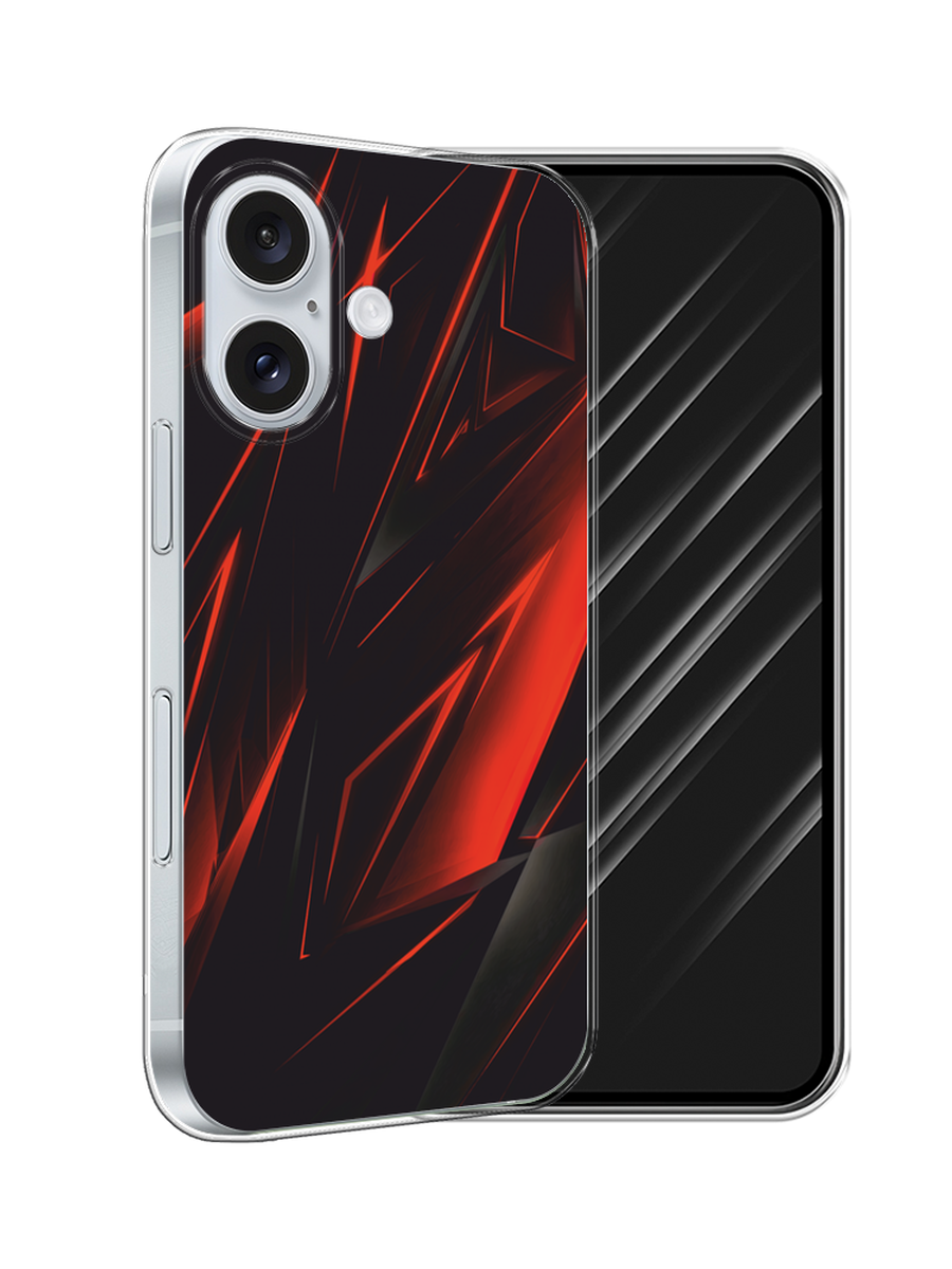 

Чехол Awog на Apple iPhone 16 "Игровой фон", Бордовый;красный;черный, 16050-1