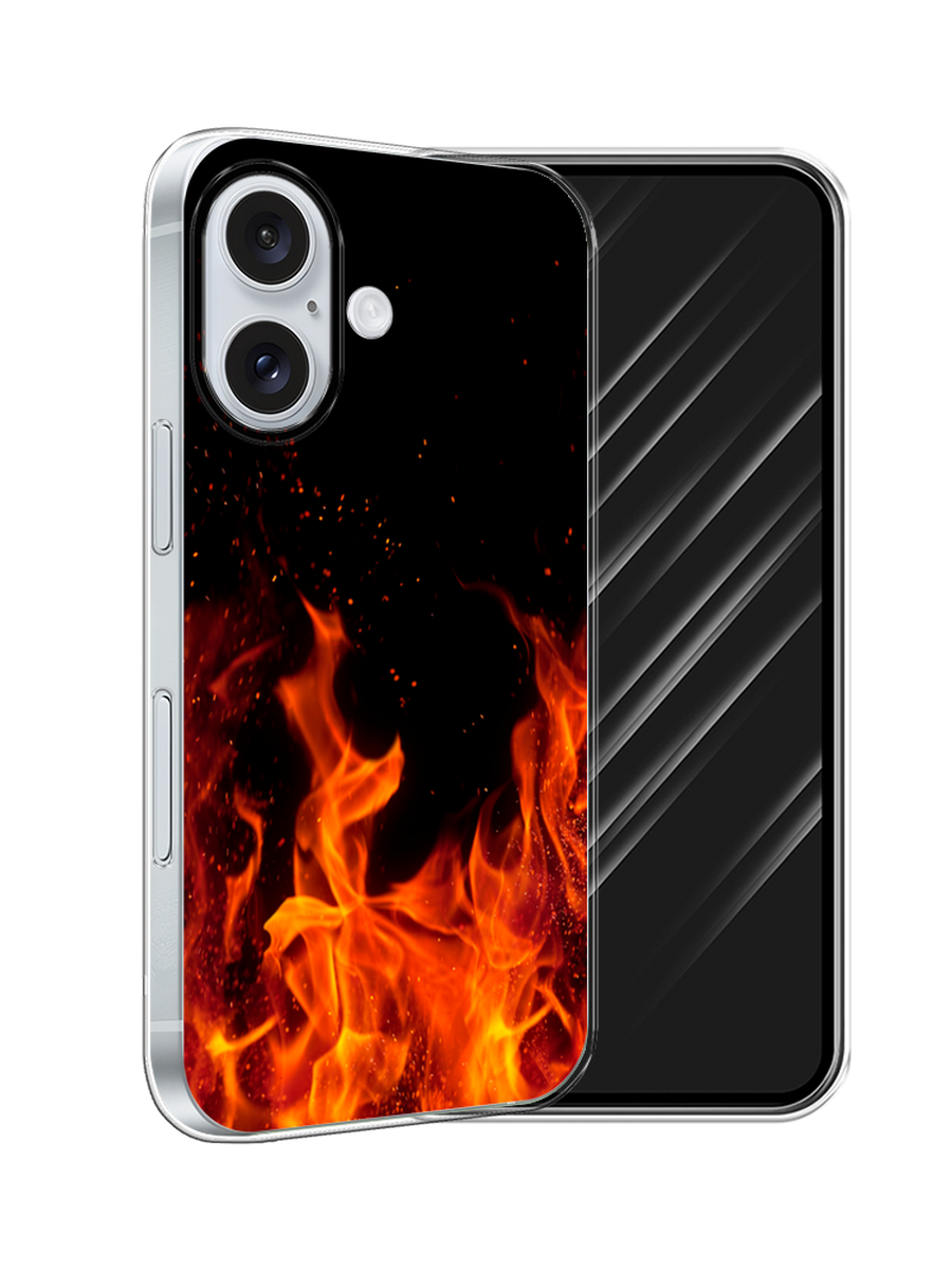 

Чехол Awog на Apple iPhone 16 "Все в огне", Оранжевый;черный, 16050-1