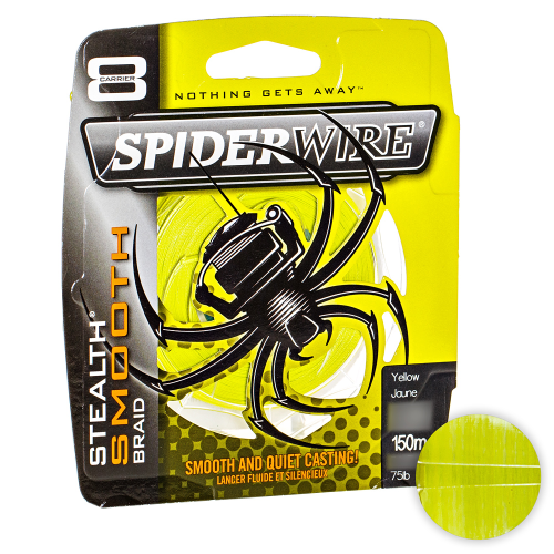 Шнур Spiderwire Stealth Smooth 8 150м. 0.08мм. HI VIS YELLOW