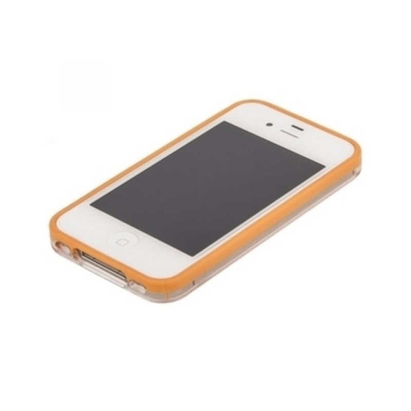 

Бампер VSER для iPhon 4/4S прозрачный/оранжевый