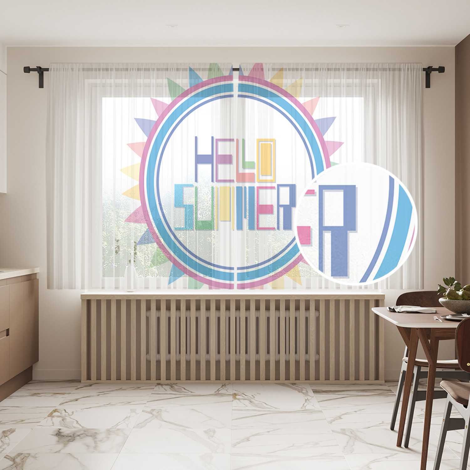 

Шторы и тюль tul_53734_145x180 Привет лето JoyArty, Привет лето