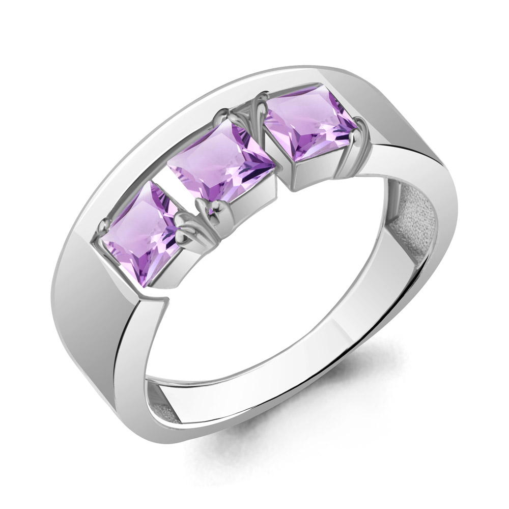 

Кольцо из серебра с аметистом Aquamarine Aquamarine 6966204_925_р р. 19, 6966204_925_р