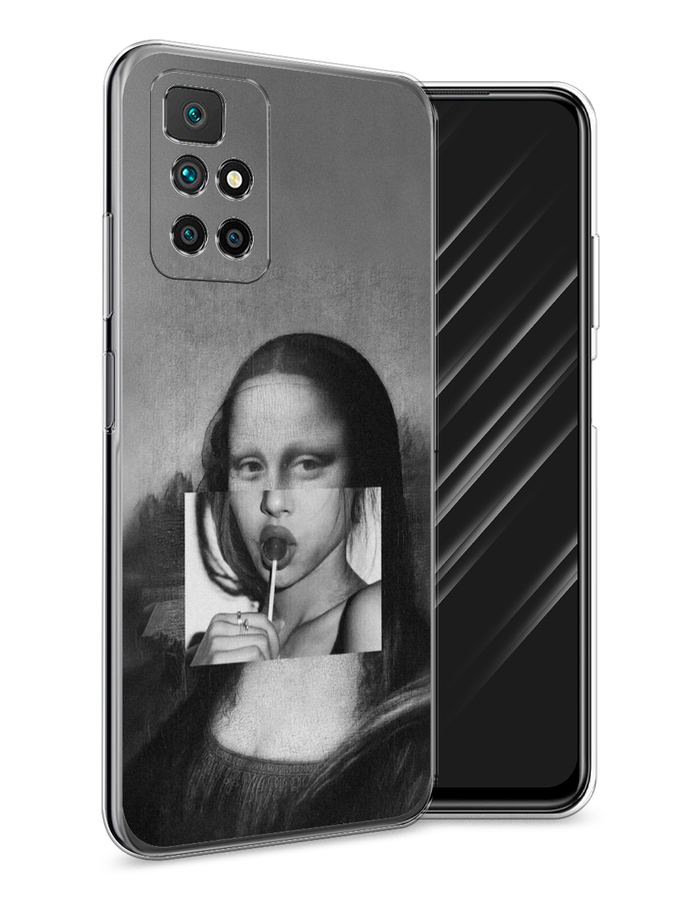 

Чехол Awog на Xiaomi Redmi 10 "Mona Lisa sucking lollipop", Разноцветный, 311350-9