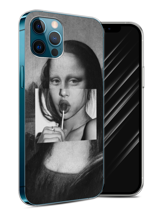 фото Чехол awog на apple iphone 12 / айфон 12 "mona lisa sucking lollipop"