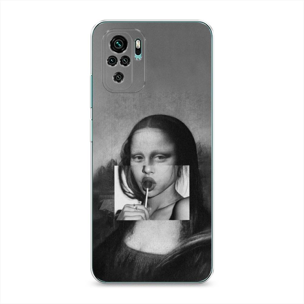 фото Чехол awog "mona lisa sucking lollipop" для xiaomi redmi note 10