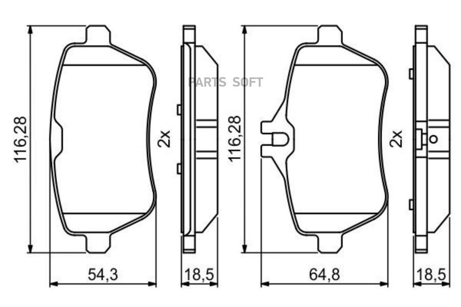 

Тормозные колодки Bosch дисковые 986494790