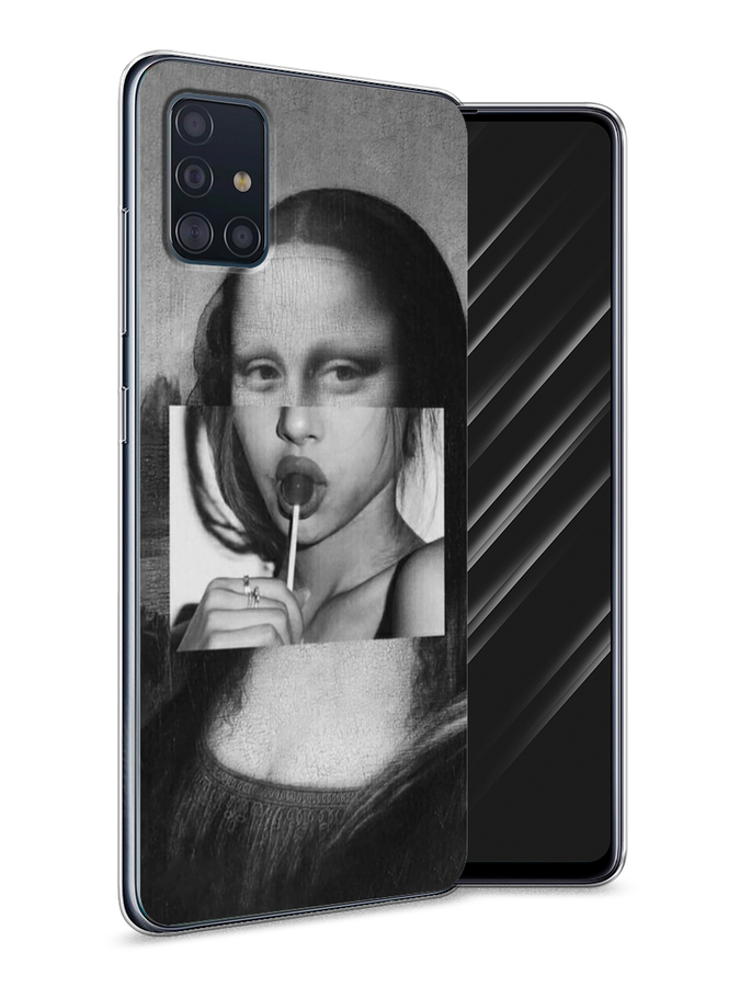 

Чехол Awog на Samsung Galaxy A51 "Mona Lisa sucking lollipop", Разноцветный, 28950-9