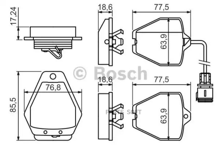 

Тормозные колодки Bosch дисковые 986494436