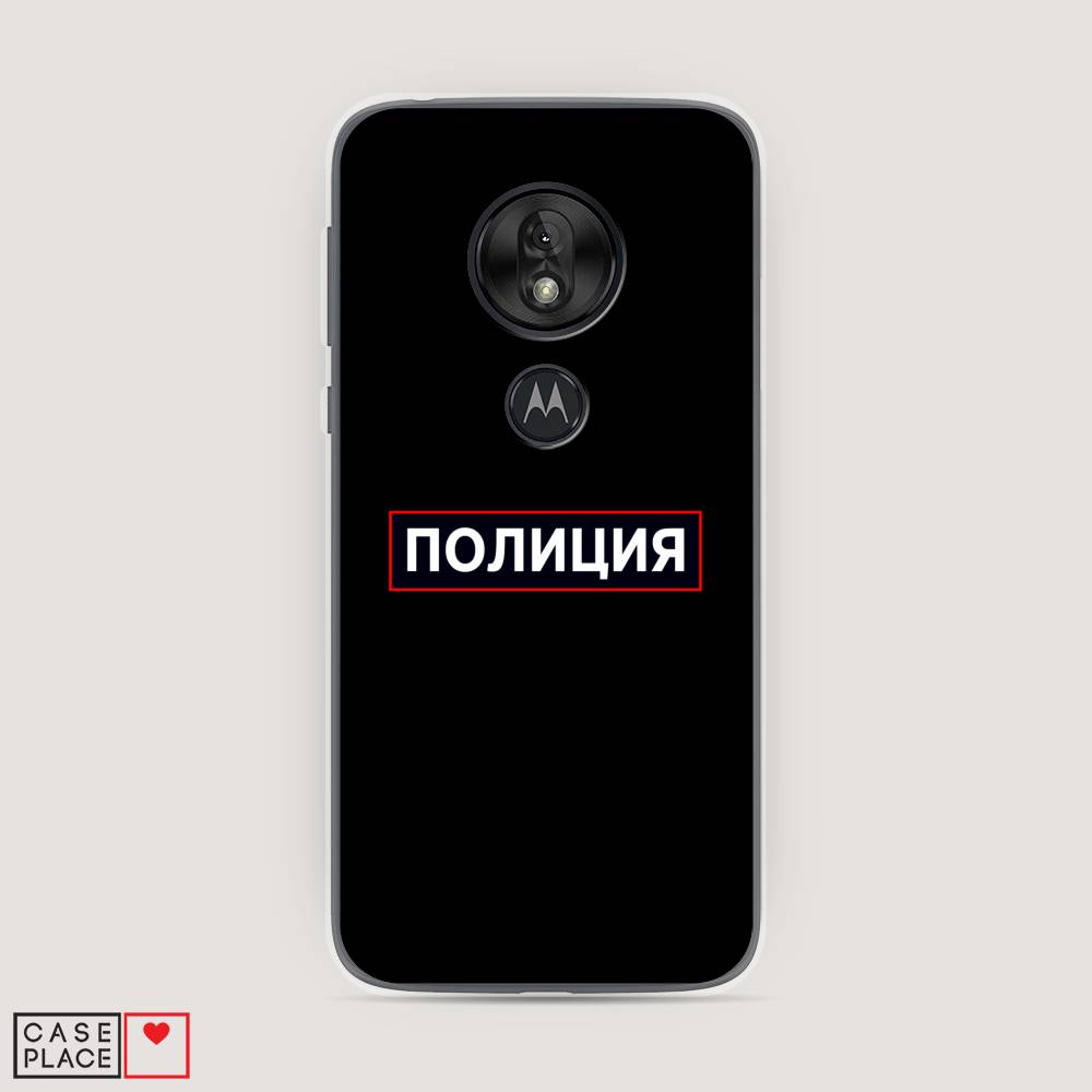 

Чехол Awog на Motorola Moto G7 Play / Моторола Мото G7 Play "Police logo", Разноцветный, 241250-5