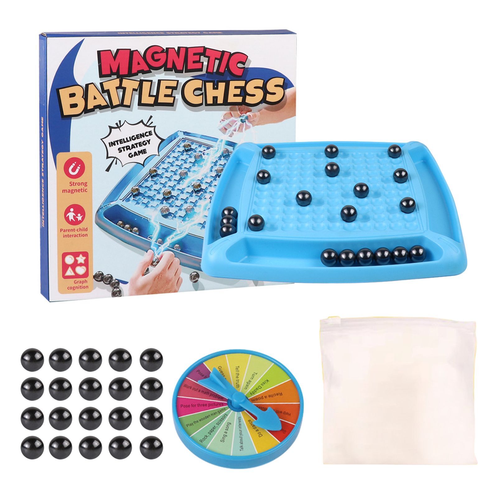 

Настольная игра Magnetic Battle Chess Магнитный бой 30 магнитов 5725711