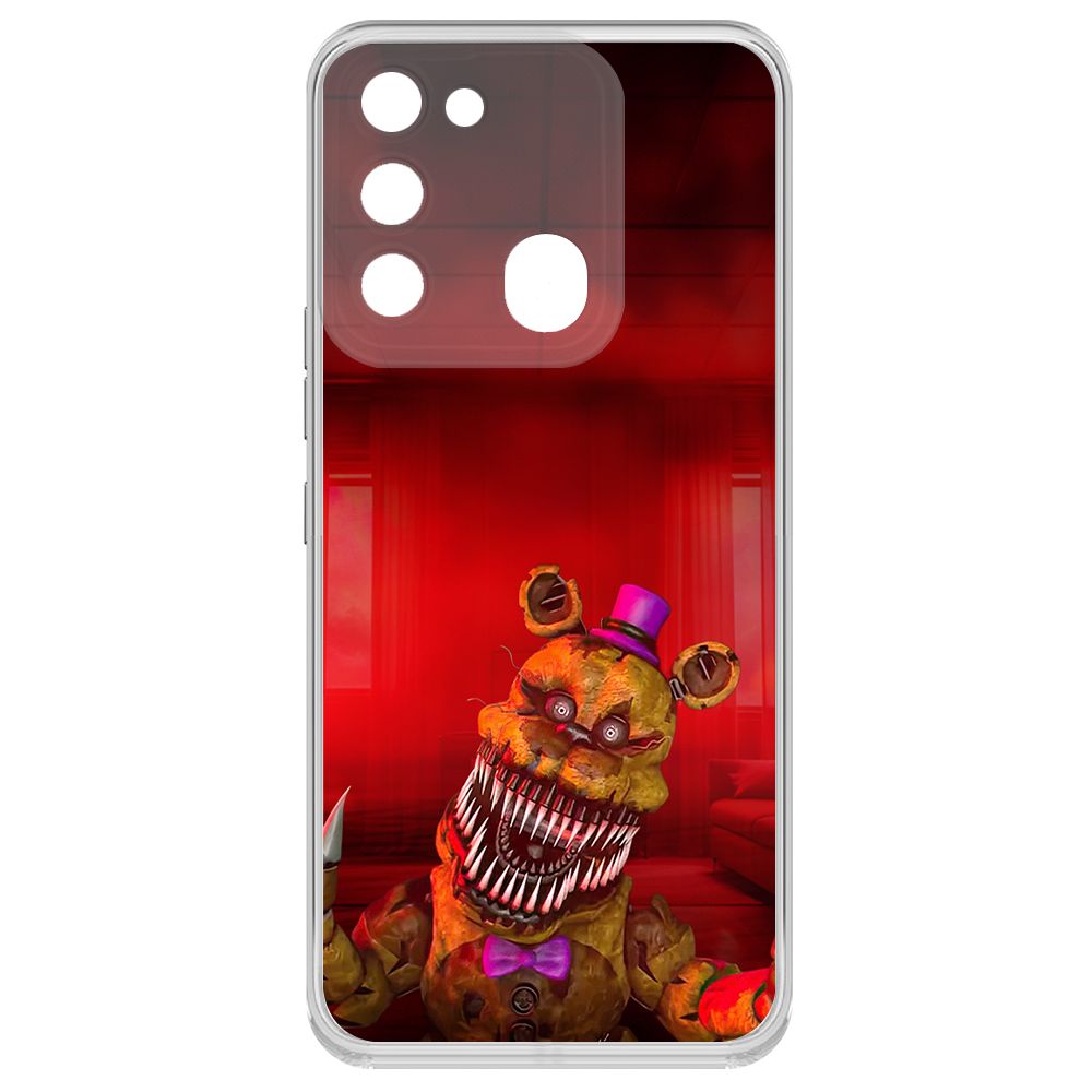 

Чехол-накладка Krutoff Clear Case ФНАФ - Фредди атакует для TECNO Spark 8C, Прозрачный