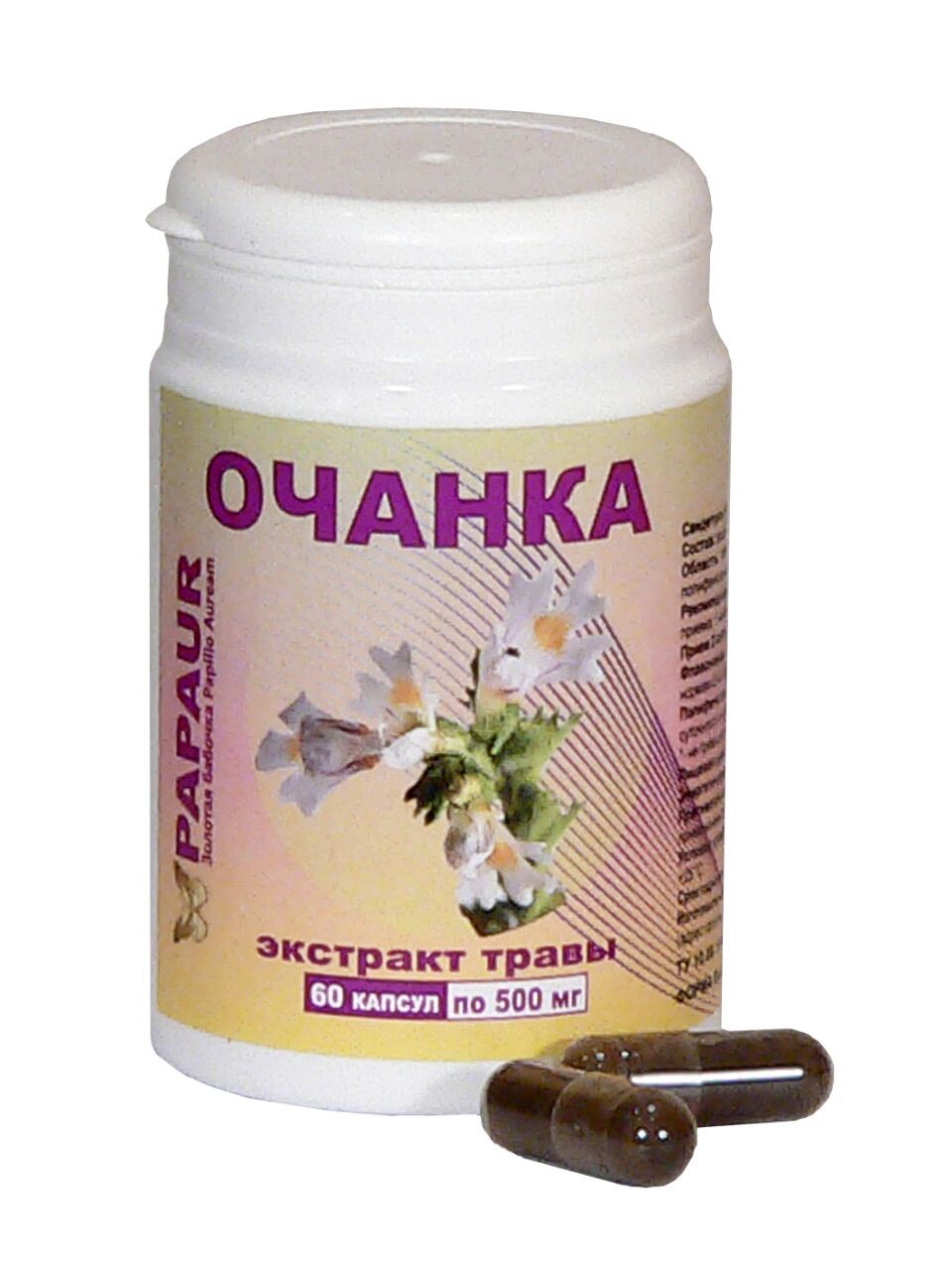 

Очанка экстракт травы 100% Papaur капсулы 60 шт 0,5 г