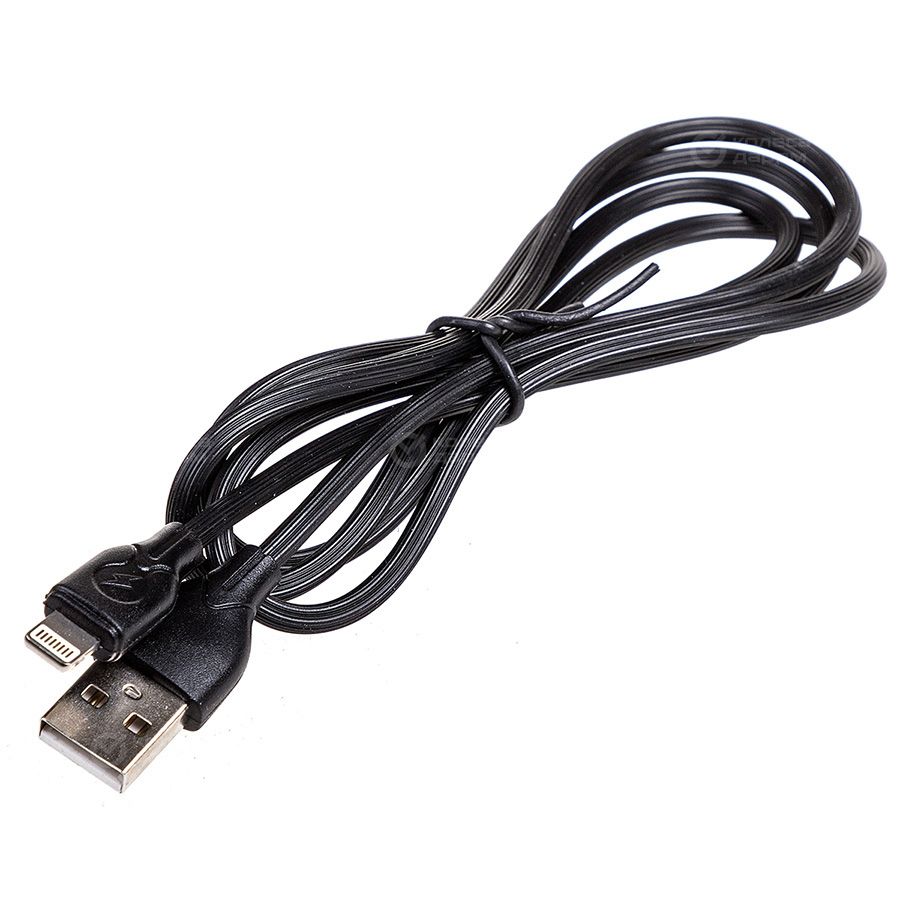 Кабель SKYWAY USB - Lightning 3.0А, 1м, черный