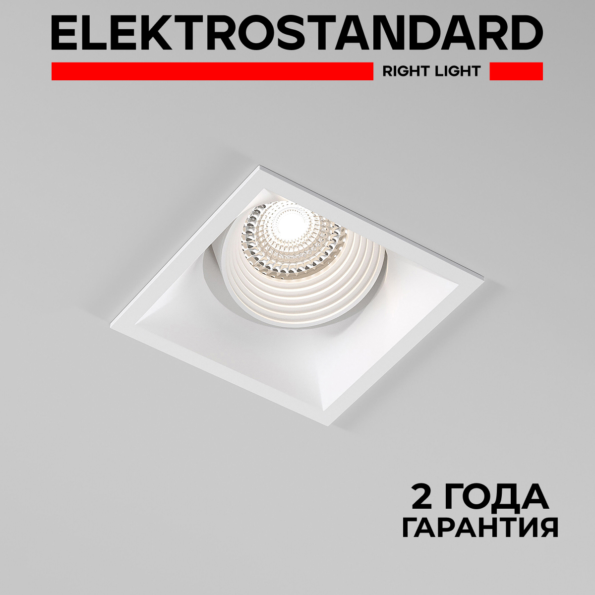 

Встраиваемый светильник Elektrostandard Punto 25017/01 белый GU10 квадратный поворотный, Punto