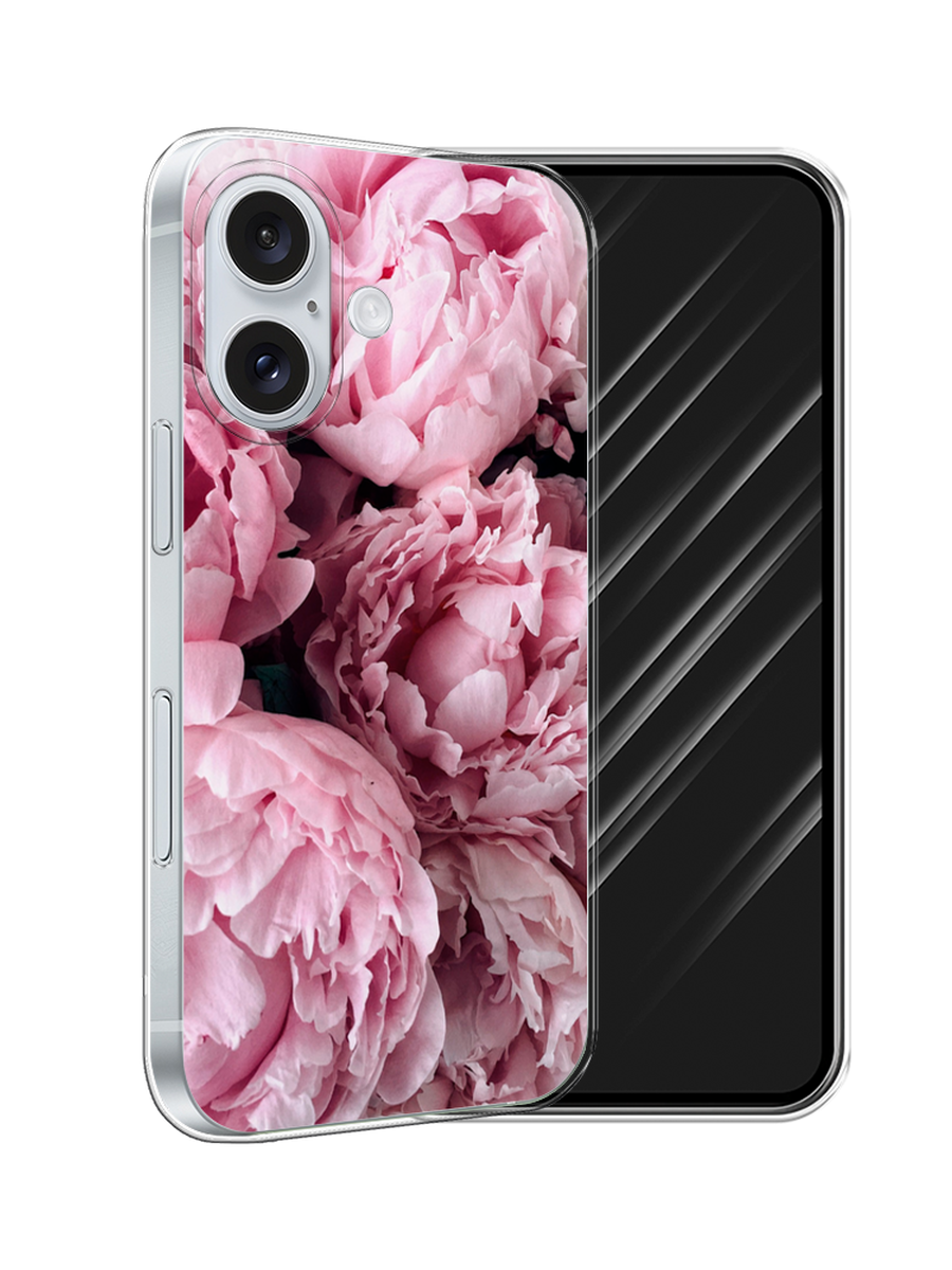 

Чехол Awog на Apple iPhone 16 "Нежные пионы", Розовый;черный;белый, 16050-1