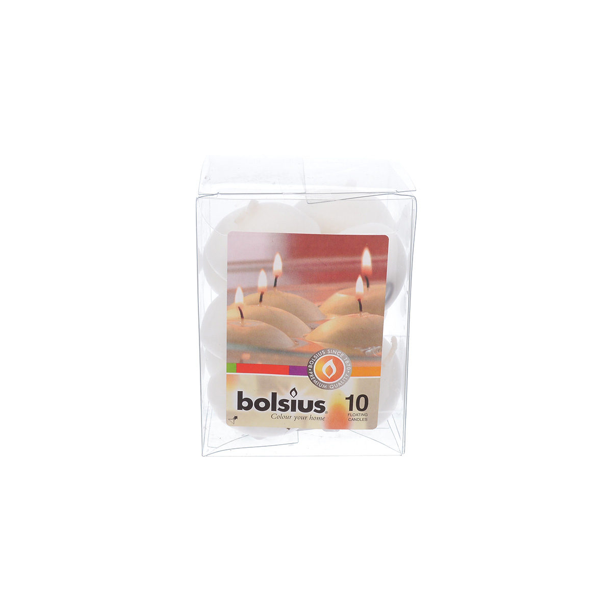 

Свечи плавающие Bolsius Classic (10 шт) белые - время горения 5 часов