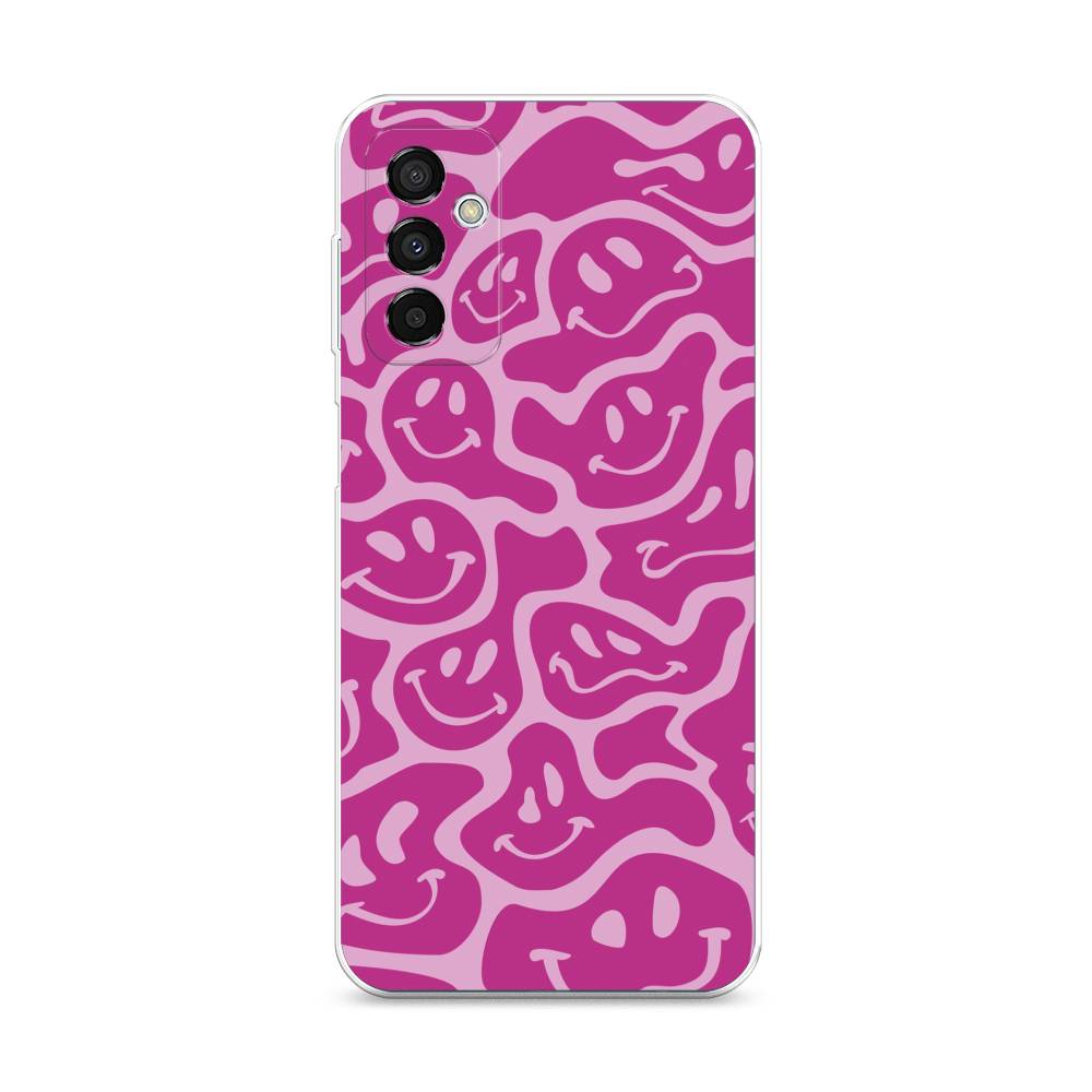 

Чехол на Samsung Galaxy M23 5G "Расплывчатые смайлики розовые", Фиолетовый, 2105550-6