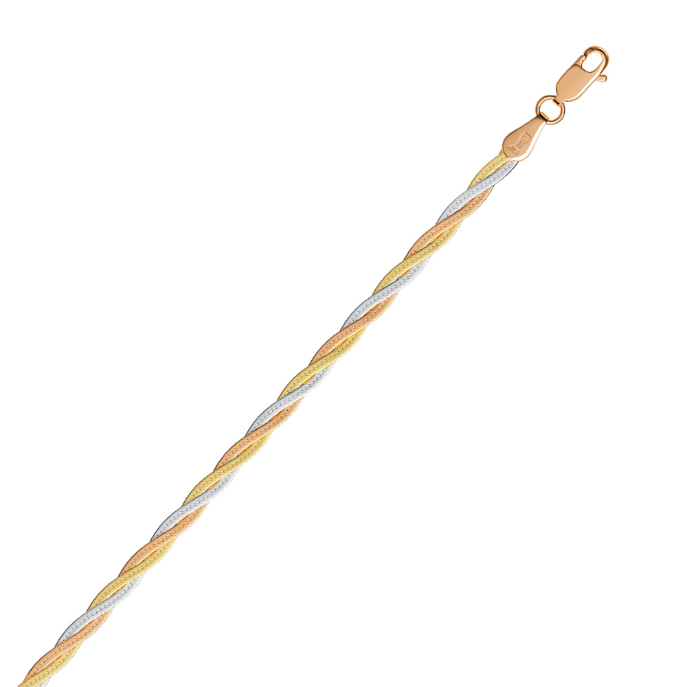 Ожерелье-цепь из золота 55 см Красцветмет НЦ14-025d-0,3