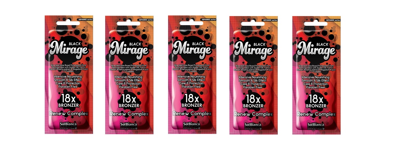 фото Крем для солярия mirage 18хbronzer с маслом жожоба экстракт моркови шиповника 15 мл х 5шт sol bianca