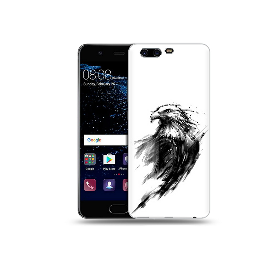 

Чехол MyPads Tocco для Huawei P10 Plus чб птица (PT60941.40.670), Прозрачный, Tocco