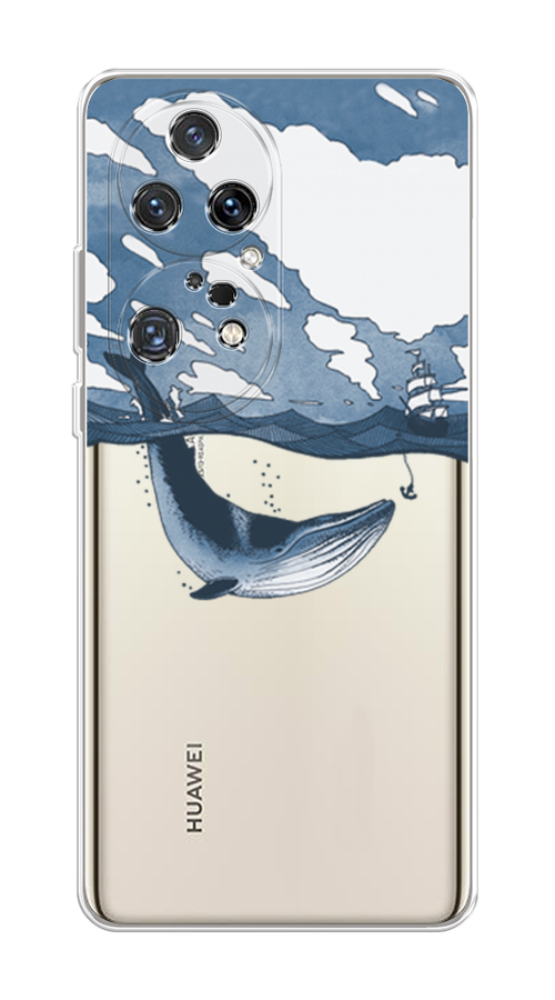 

Чехол на Huawei P50 Pro "Большой кит", Синий, 6105050-1