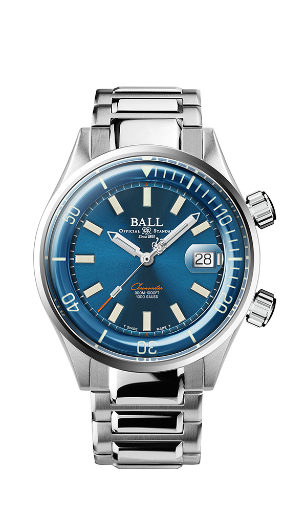 Наручные часы мужские BALL DIVER CHRONOMETER DM2280A-S1C-BE серебристые