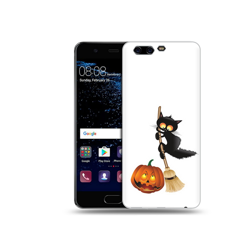 

Чехол MyPads Tocco для Huawei P10 Plus хэлуинский котик (PT60941.40.667), Прозрачный, Tocco