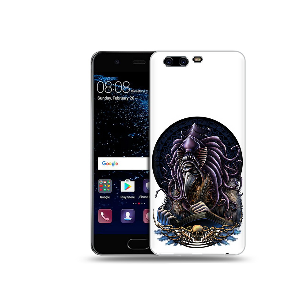 

Чехол MyPads Tocco для Huawei P10 Plus умный ворон (PT60941.40.650), Прозрачный, Tocco