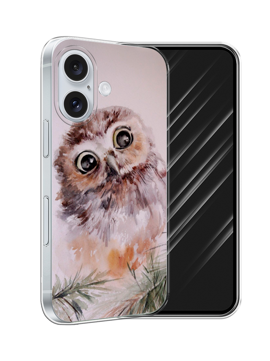 

Чехол Awog на Apple iPhone 16 "Сова на розовом", Розовый;коричневый, 16050-1