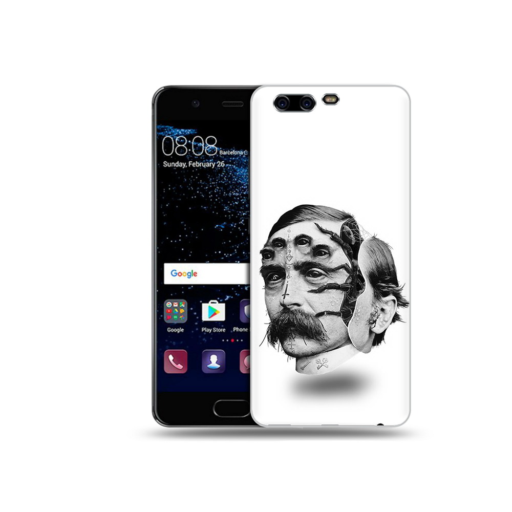 

Чехол MyPads Tocco для Huawei P10 Plus страшное лицо мужчины (PT60941.40.629), Прозрачный, Tocco