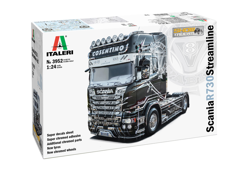 

Сборная модель Italeri 1/24 Грузовик Scania R730 Streamline 4х2 Show Trucks 3952