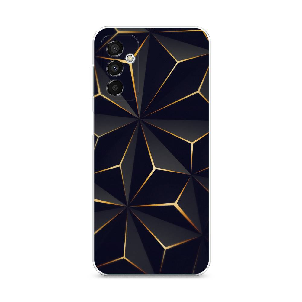 

Чехол на Samsung Galaxy M23 5G "Черные полигоны", Золотистый;черный, 2105550-3