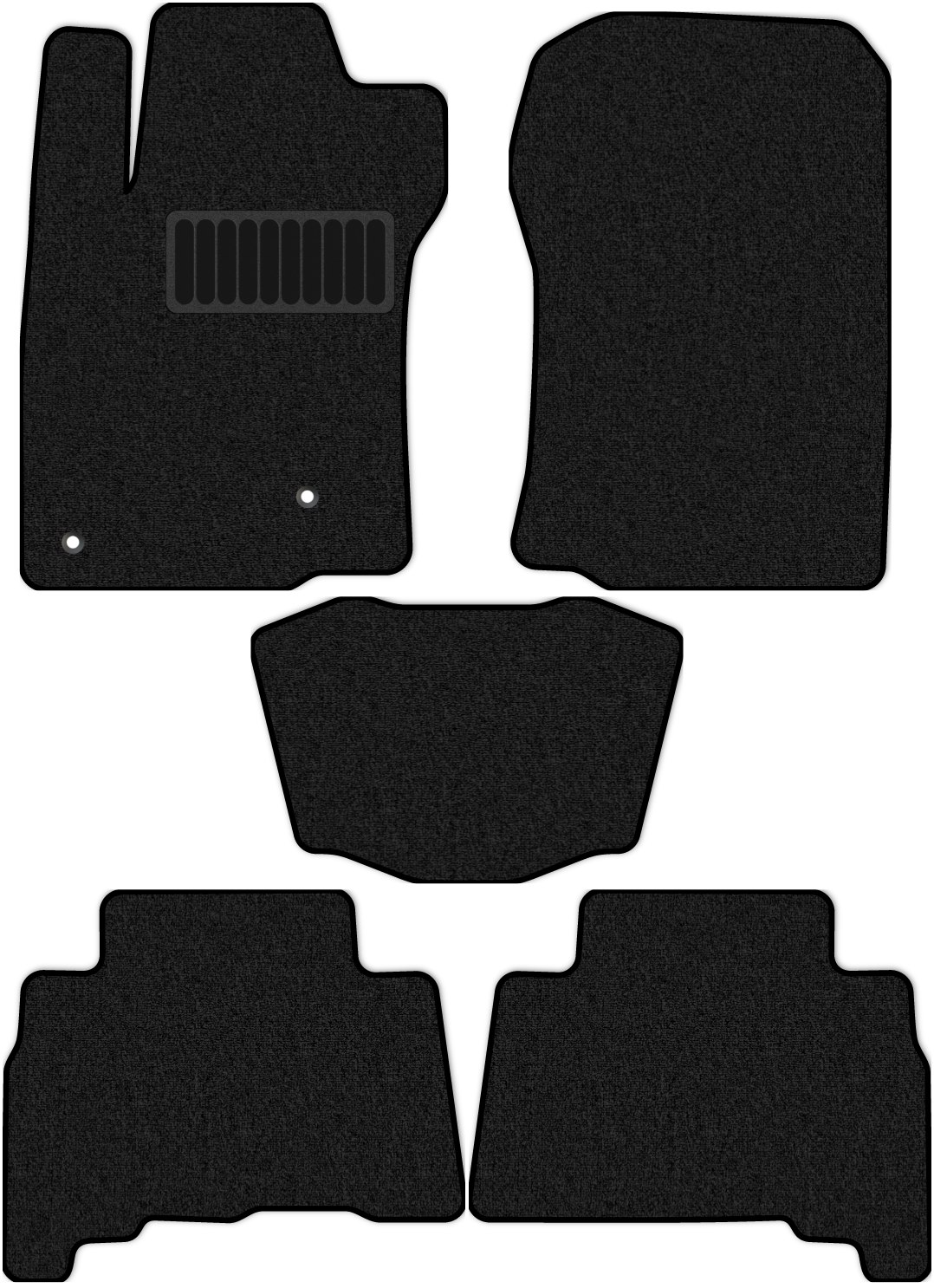 

Коврики в салон Премиум+ для Toyota Land Cruiser Prado 4 2009 - 2013, 5 шт. черный, 4824-S5YLT-P