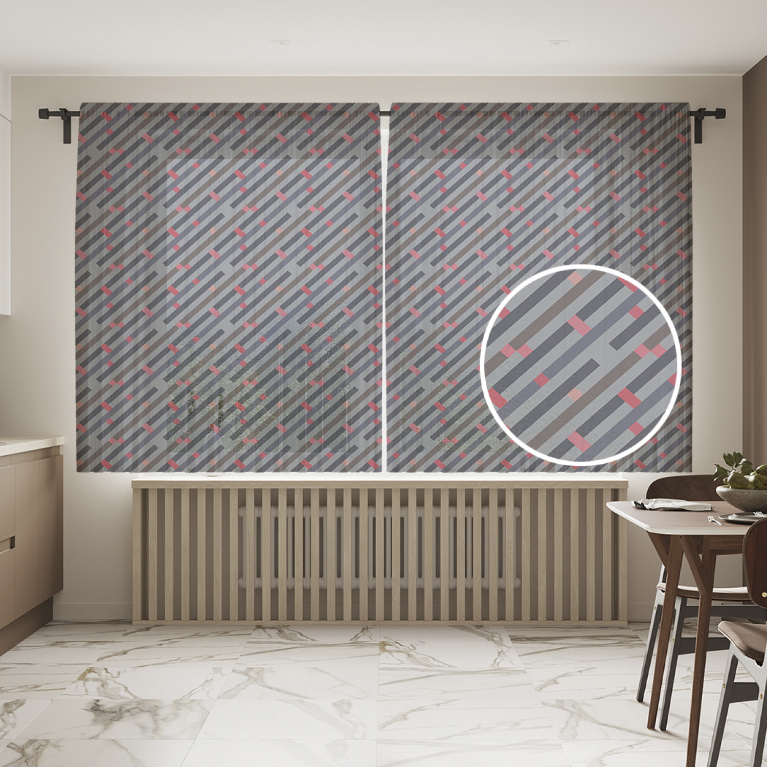 

Шторы и тюль tul_59025_145x180 Диагональные прерывистые линии JoyArty, Диагональные прерывистые линии