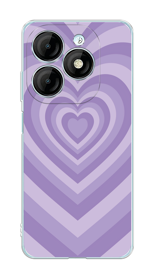 

Чехол на Itel P55 "Violet heart latte", Фиолетовый, 3201850-1