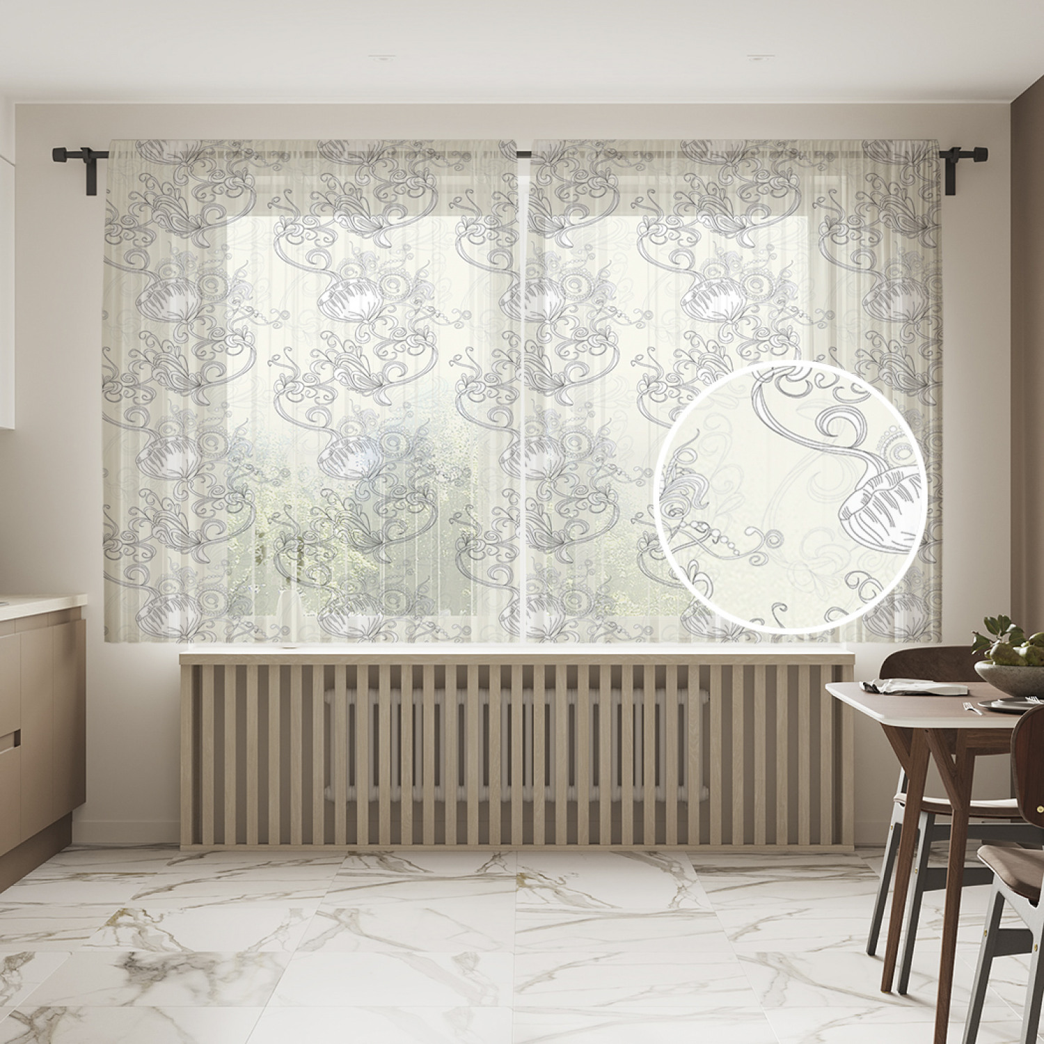 

Шторы и тюль tul_59693_145x180 Зарисовки цветов JoyArty, Зарисовки цветов