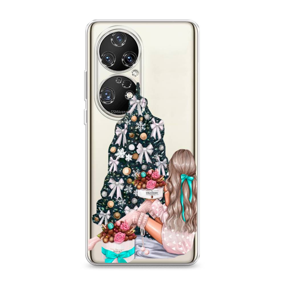 

Чехол для Huawei P50 Pro "New Year", Зеленый;бежевый;голубой, 6105050-5