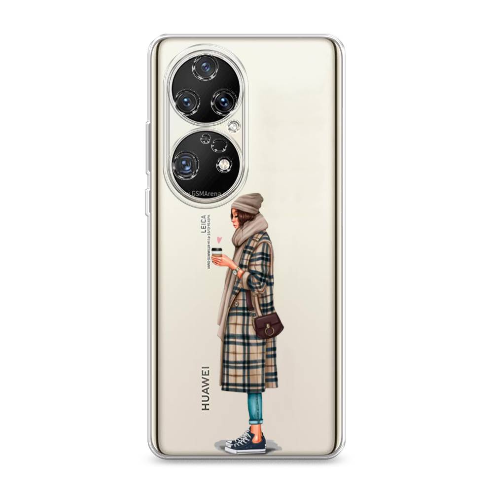 

Чехол для Huawei P50 Pro "Утренний кофе", Коричневый;бежевый, 6105050-6