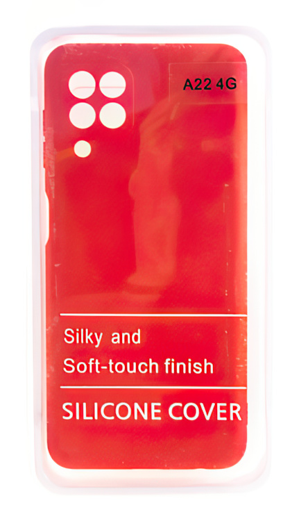 

Накладка Silicone Case для Samsung A22 красная, Красный