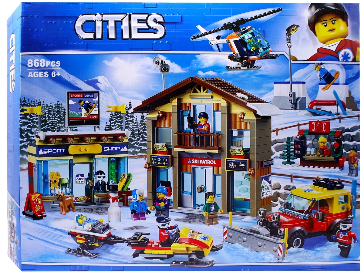 

Конструктор LARI Cities City Горнолыжный курорт, 868 деталей, Горнолыжный курорт
