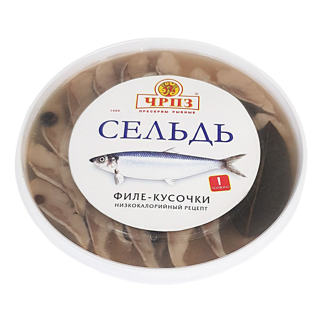 

Сельдь ЧРПЗ соленая в уксусно-масляной заливке кусочки филе 330 г