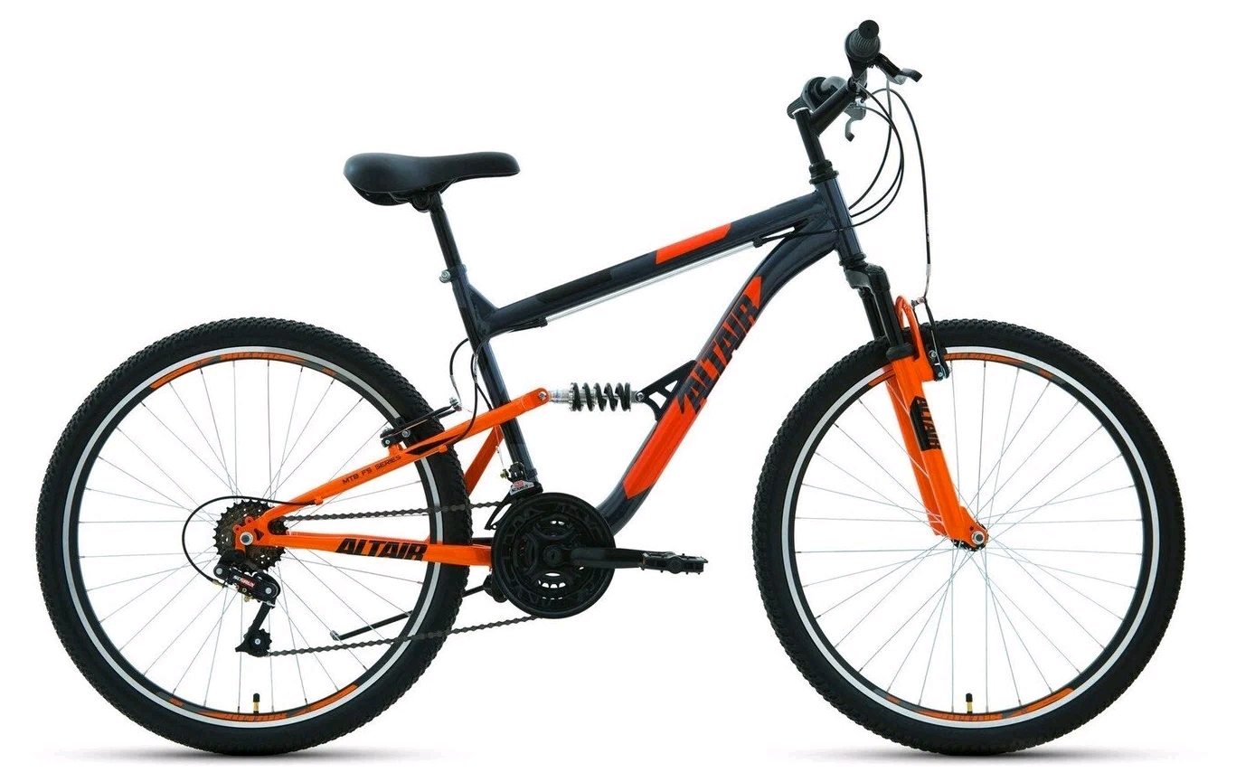 

26 ALTAIR MTB FS 26 1.0 (26" 18 ск. рост. 18") 2022, темно-серый/оранжевый, RBK22AL26064 В