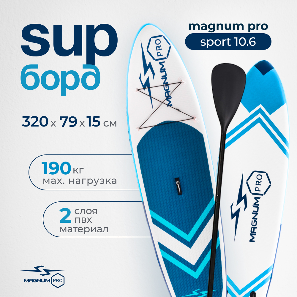 SUP-борд Magnum Pro Sport 10.6 320х79х15 синий