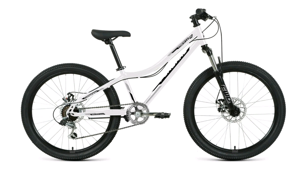 

24 FORWARD TITAN 24 2.0 D (24" 6 ск. рост. 12") 2022, белый/черный, RBK22FW24844 Велосипед